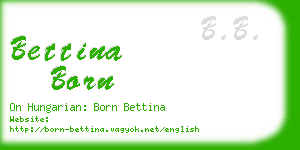 bettina born business card